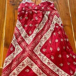 Converse Red and White Bandana Print Sundress